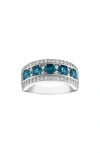 Fzn London Blue Topaz Ring In Silver/blue