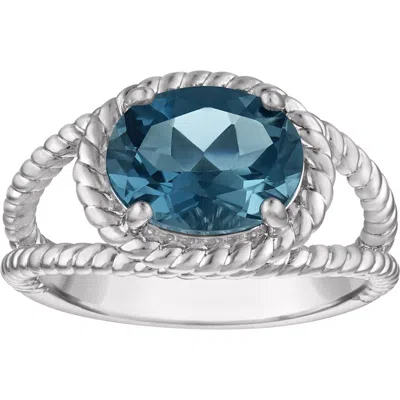 Fzn London Blue Topaz Rope Ring