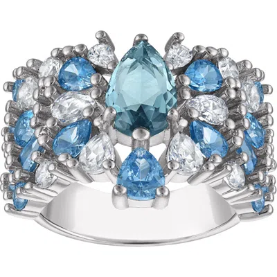 Fzn London Sky Blue Statement Ring