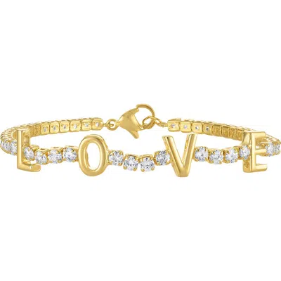 Fzn Love Cubic Zirconia Bracelet In Orange
