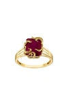 Fzn Medusa 10k Gold Ruby Ring In Ruby