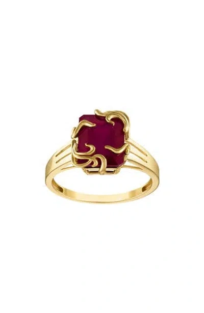 Fzn Medusa 10k Gold Ruby Ring