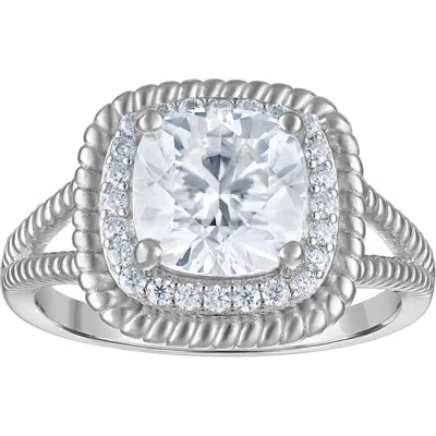 Fzn Moissanite Ring In Silver