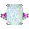 Fzn Opal & Pink Sapphire Ring In Multi