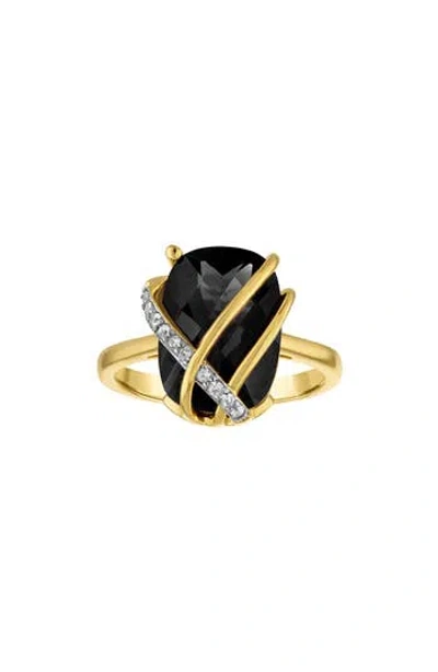 Fzn Oval Cut Amethyst Cocktail Ring In Gold