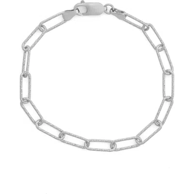 Fzn Paperclip Chain Bracelet In White