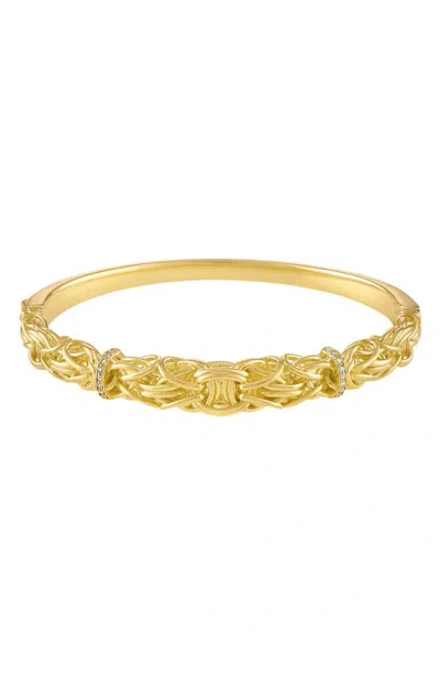 Fzn Pavé Diamond Bangle In Gold