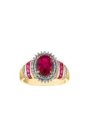 Fzn Ruby & Diamond Ring In Yellow