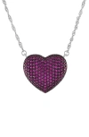 Fzn Ruby Heart Pendant Necklace In Ruby