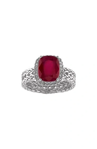 Fzn Ruby Wheat Chain Textured Ring