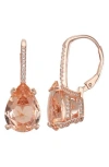 Fzn Simulated Stone Drop Earrings In Morganite