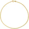 Fzn Slim Chain Anklet In Gold