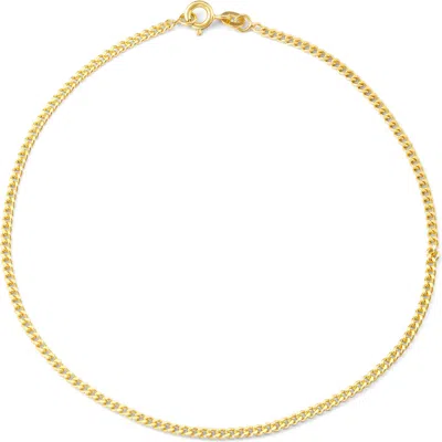 Fzn Slim Chain Anklet In Gold