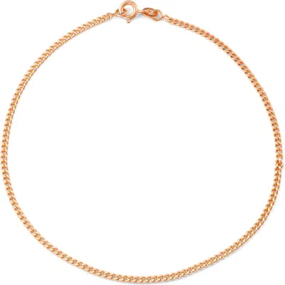 Fzn Slim Chain Anklet In Rose