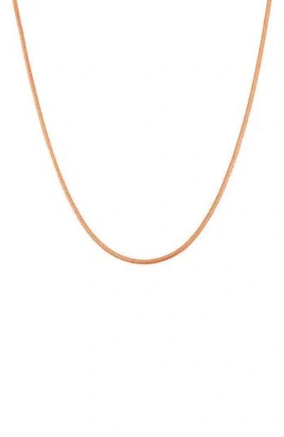 Fzn Snake Chain Necklace In Rose Gold