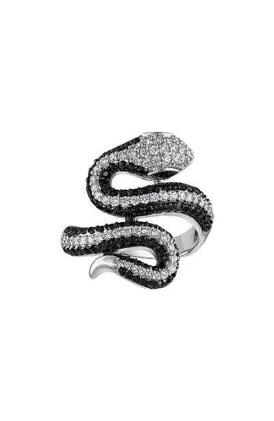 Fzn Snake Pavé Cubic Zirconia Ring In Multi