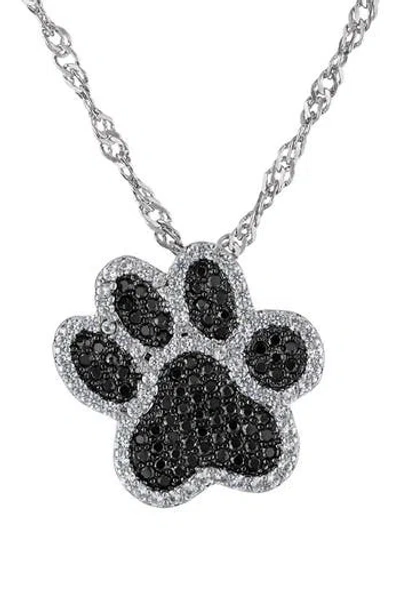 Fzn Spinel Paw Print Pendant Necklace In Metallic