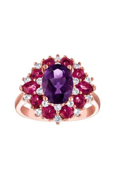Fzn Ss Amethyst Pink Topaz Ring