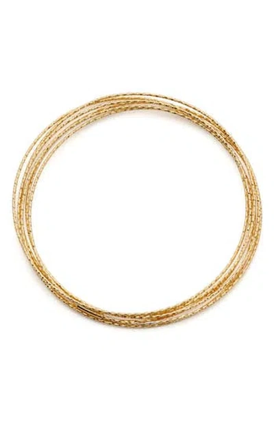 Fzn Stacked Bangle Bracelet In Gold