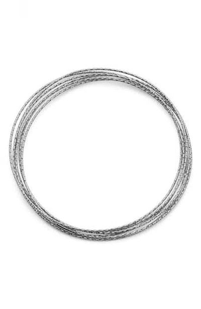 Fzn Stacked Bangle Bracelet In Metallic