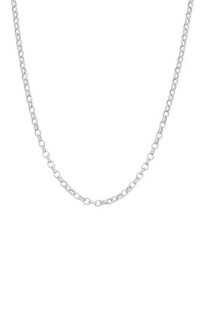 Fzn Sterling Silver Adjustable Rolo Chain Necklace