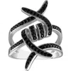 FZN FZN STERLING SILVER BLACK SPINEL RING