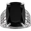 Fzn Sterling Silver Black Spinel Ring In Multi