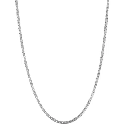 Fzn Sterling Silver Box Chain Necklace