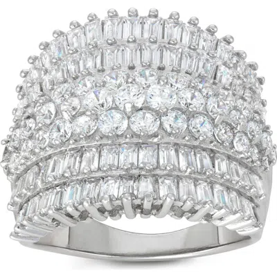Fzn Sterling Silver Cubic Zirconia Ring In White