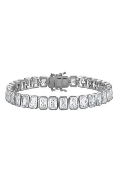 Fzn Sterling Silver Cubic Zirconia Tennis Bracelet