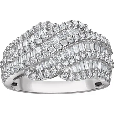 Fzn Sterling Silver Lab Grown Diamond Ring