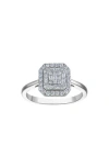 Fzn Sterling Silver Lab Grown Diamond Ring In Silver