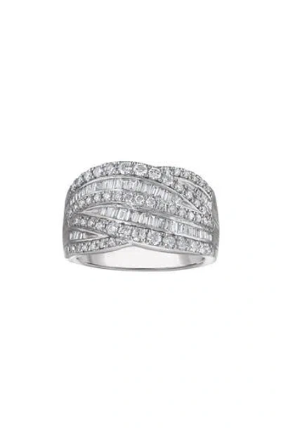 Fzn Sterling Silver Lab Grown Diamond Ring