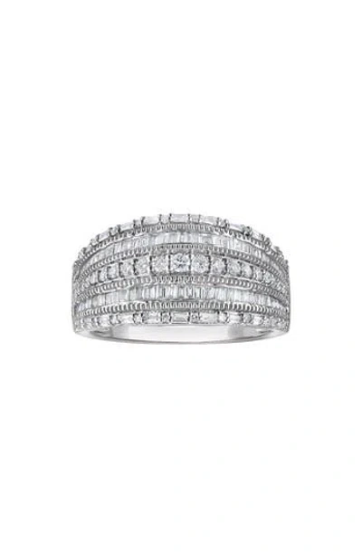 Fzn Sterling Silver Lab Grown Diamond Ring