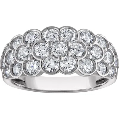 Fzn Sterling Silver Lab Grown Diamond Ring In White