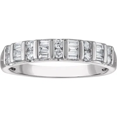 Fzn Sterling Silver Lab Grown Diamond Ring In White