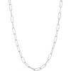 Fzn Sterling Silver Paperclip Chain Necklace In Silver