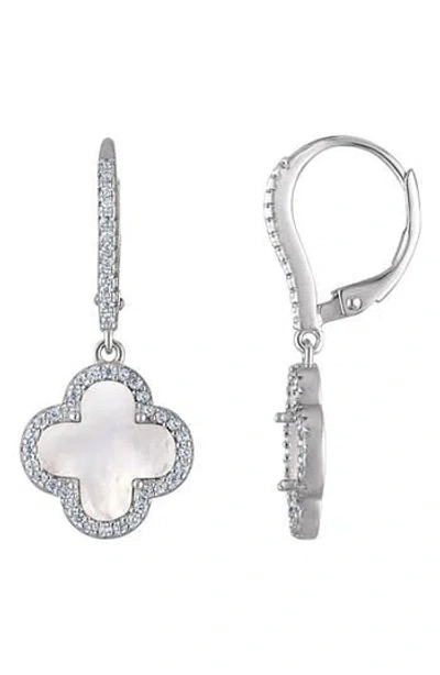 Fzn Sterling Silver Quatrefoil Drop Earrings