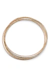 Fzn Sterling Silver Stacked Bangle Bracelet