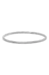Fzn Sterling Silver Textured Bangle In White