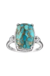 Fzn Sterling Silver Turquoise Ring In Turquoise