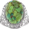 Fzn Sterling Silver Turquoise Ring In Multi