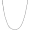 Fzn Sterling Silver Twist Snake Chain Necklace In White