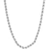 Fzn Sterling Silver Twisted Rope Chain Necklace In White
