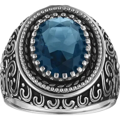 Fzn Synthetic London Blue Ring