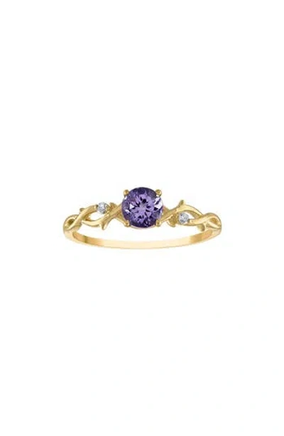 Fzn Tanzanite & Diamond Ring In Metallic