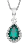Fzn Teardrop Pendant Necklace In Emerald