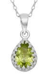 Fzn Teardrop Pendant Necklace In Peridot