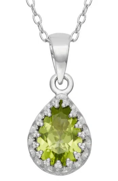 Fzn Teardrop Pendant Necklace In Green