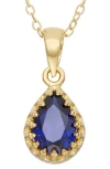 Fzn Teardrop Pendant Necklace In Sapphire-gold